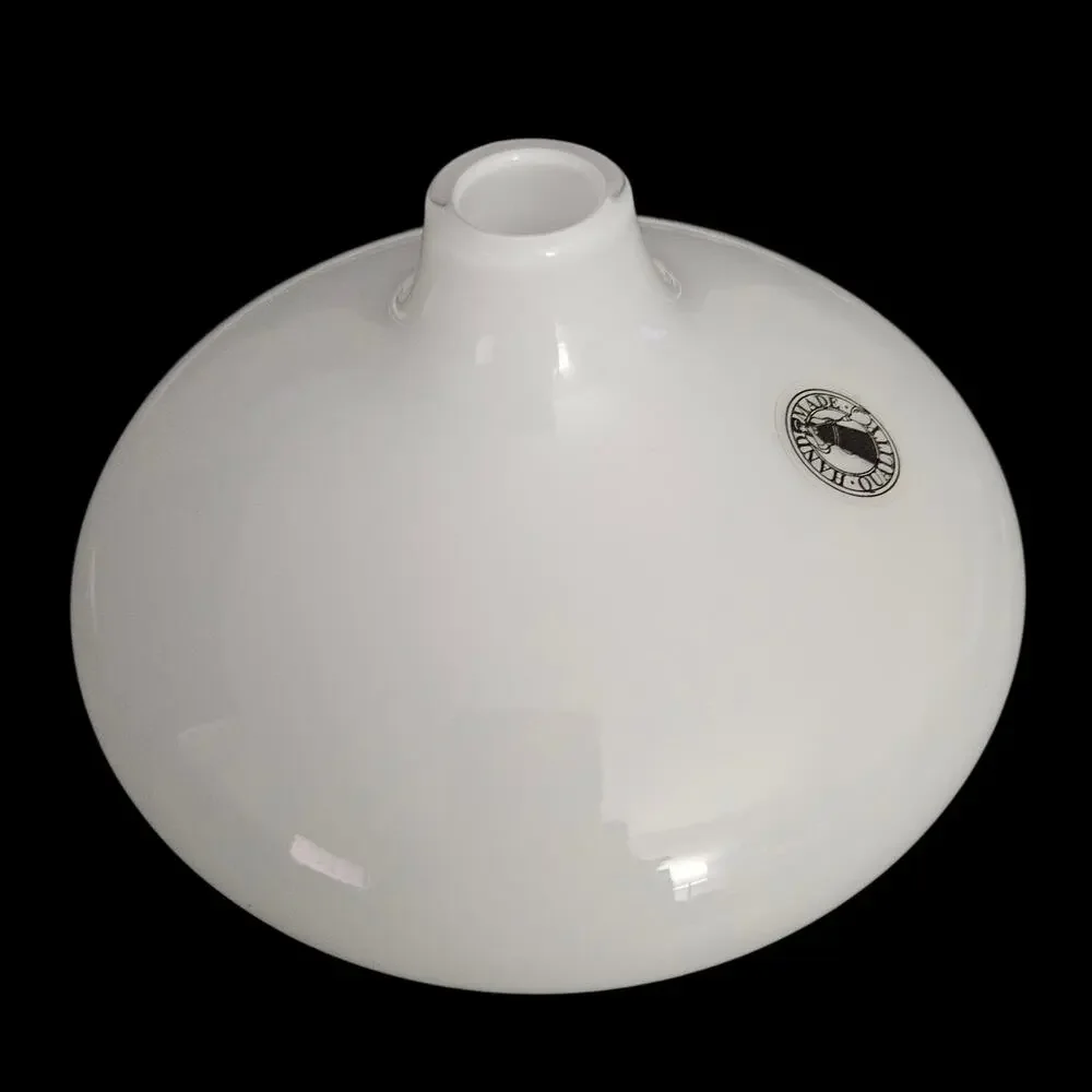 IKEA Handmade Quality White Glass Bud Vase 501.198.41 Round Modern Decor